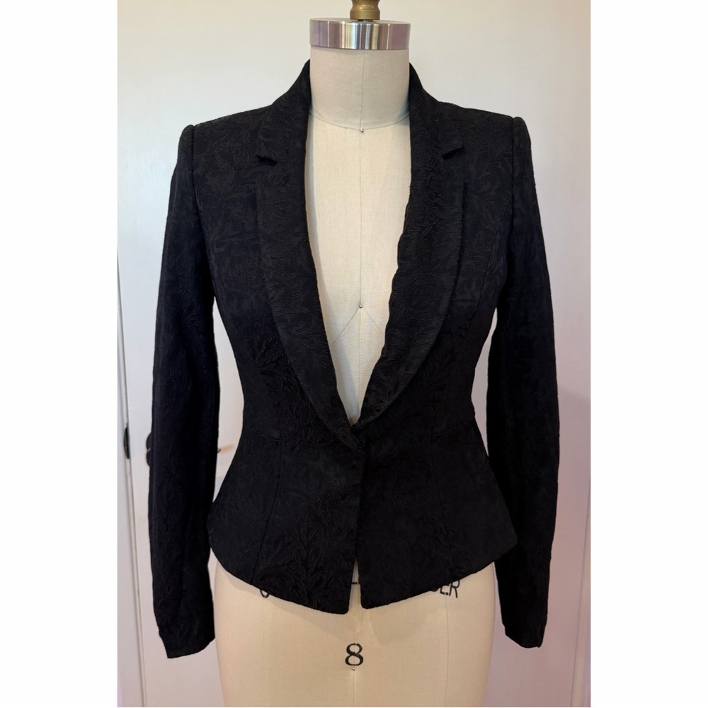 Catherines Black Textured Blazer